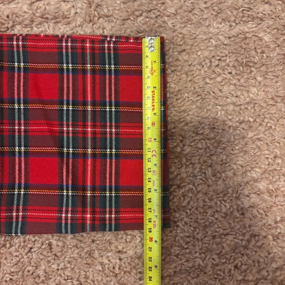 NWT Brandy Melville John Galt Red Blue Green Plaid High Rise Kim Pants Christmas - Picture 6 of 6